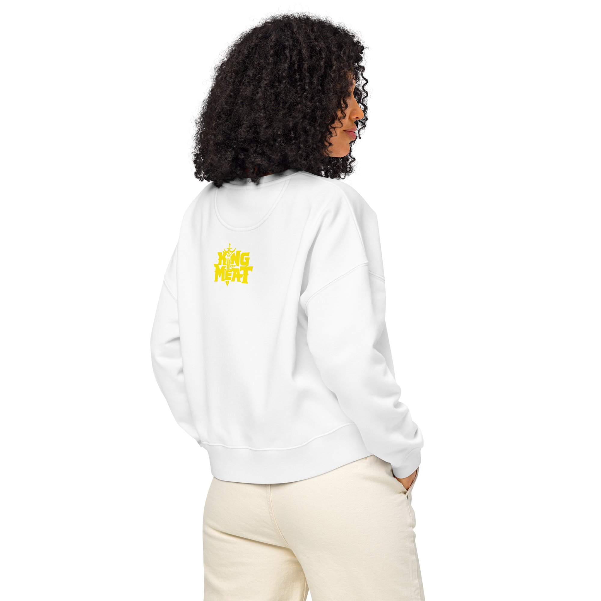 Flaming Meat Baby Women's Crew Neck Sweatshirt