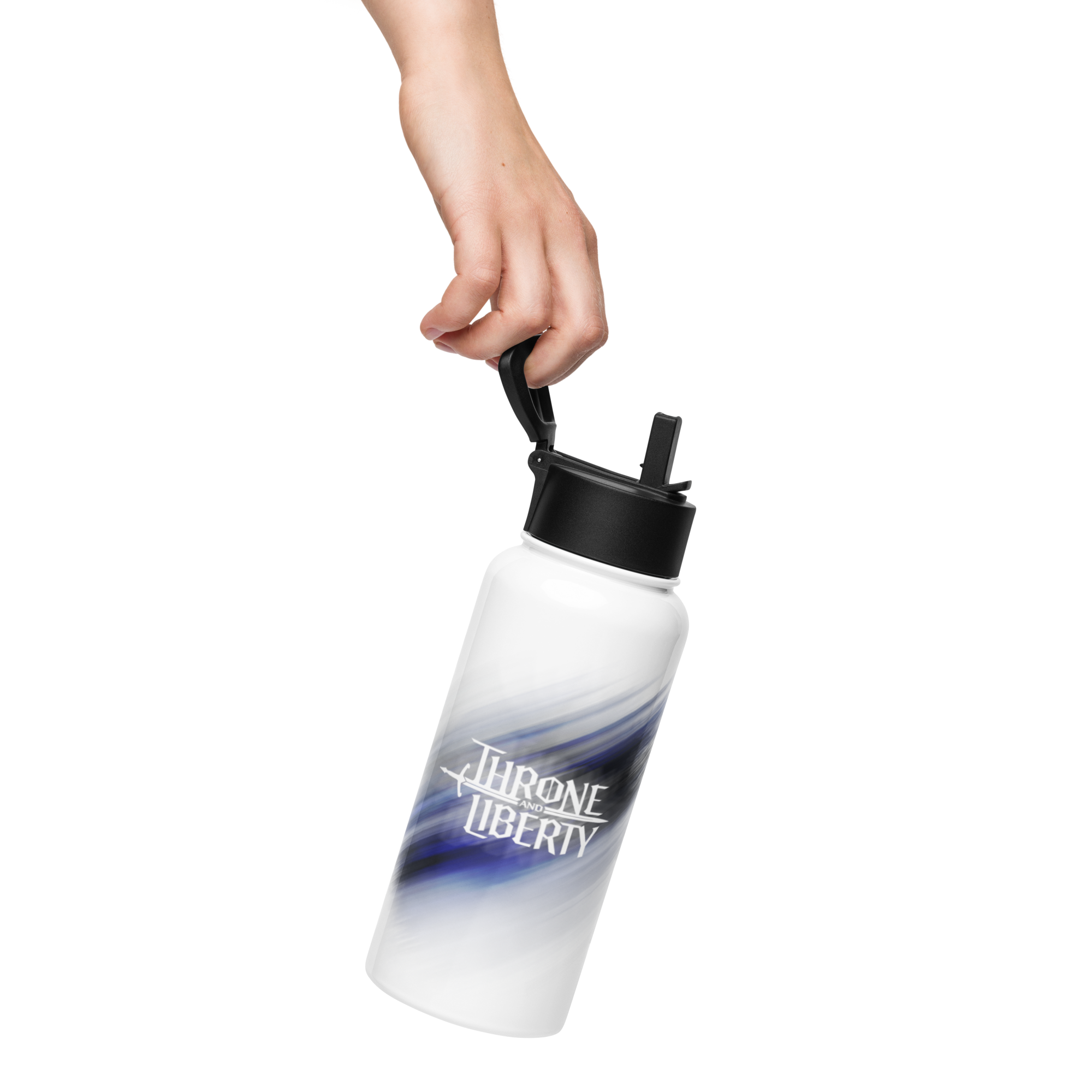 Kazar Stainless steel water bottle with a straw lid